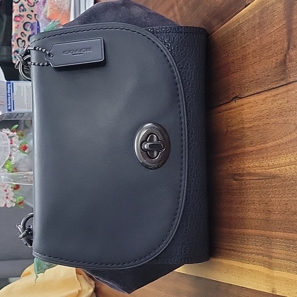 Coach leather and suede purse